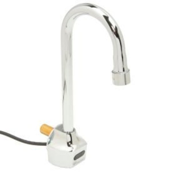 T&S Brass T&S® EC-3101 ChekPoint Electronic Faucet, Wall Mount, Gooseneck, 2.2 GPM, Chrome EC-3101